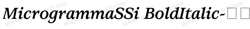 MicrogrammaSSi BoldItalic字体转换